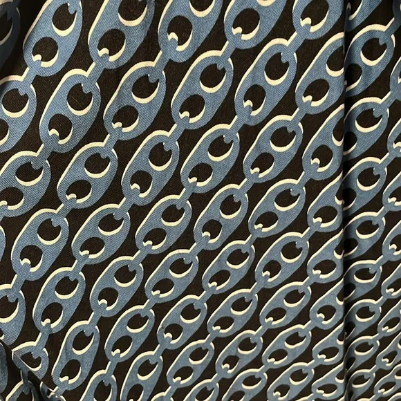 BODEN Laura Jersey Midi Shirt Dress, Blue, Geo Chain, Size 4L - Picture 9 of 12